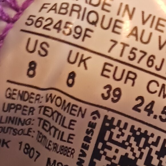 Converse Chuck Taylor Shoreline Slip Women's Shoes Icon Violet size 8 - Picture 8 of 11